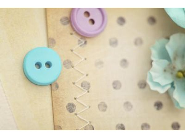 Close up of a scrapbook.