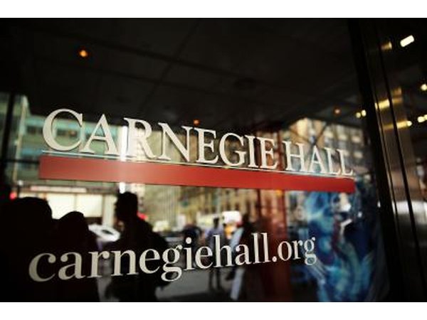A window of Carnegie Hall.