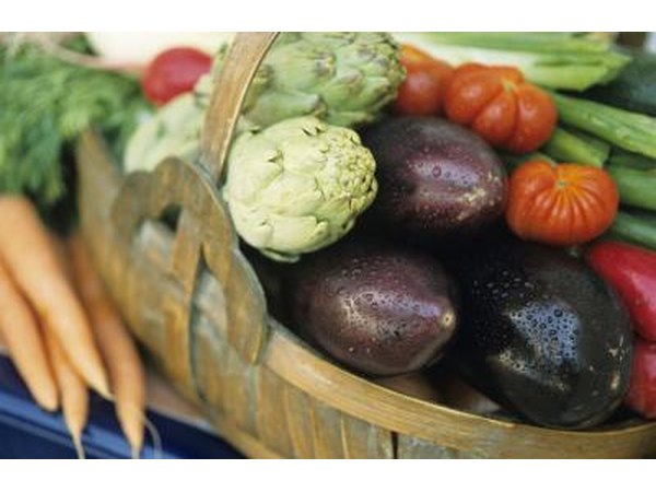 Basket of fresh vegetables