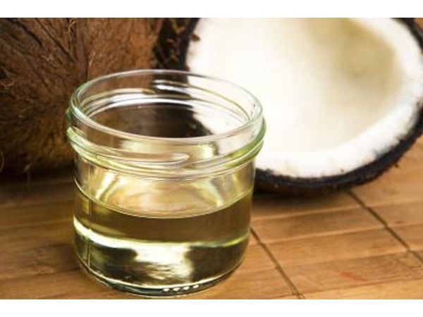 Coconut oil and water.