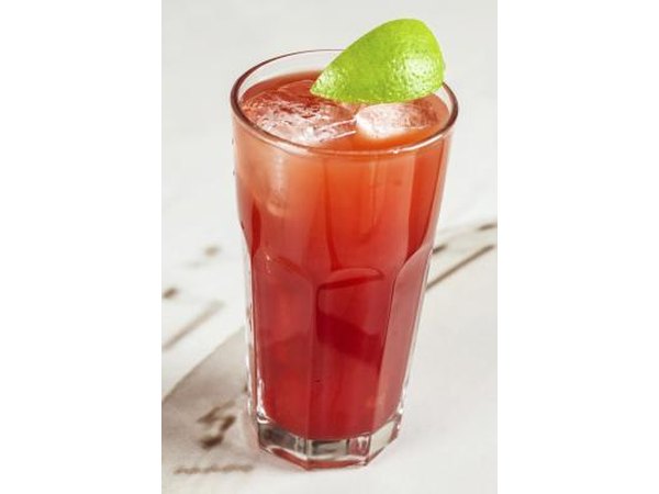 Cranberry juice with lime