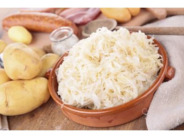 Sauerkraut and potatoes.