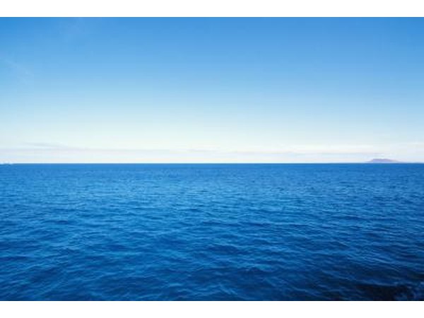 Sunlight shining over ocean.