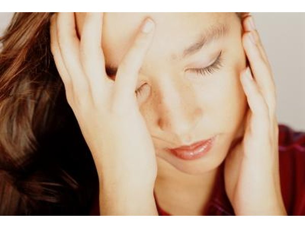 woman with head numbness