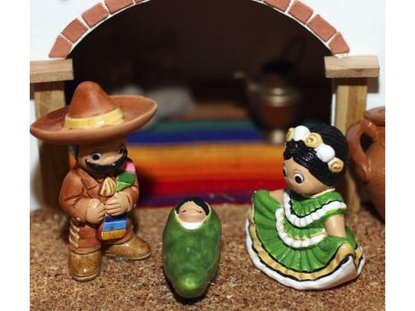 Mexican nativity with baby Jesus