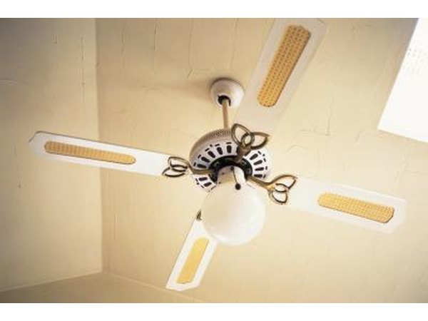 A ceiling fan with a light makes the most of a high ceiling.