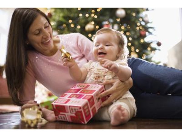 Follow their instructions and wait for them to present you with gifts for your children.