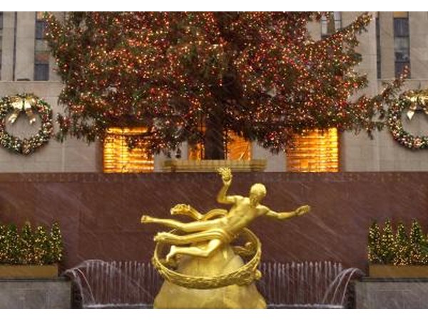 Statue of Prometheus hovers over Rockefeller Center