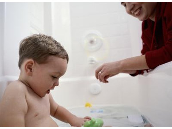 Baby in bath