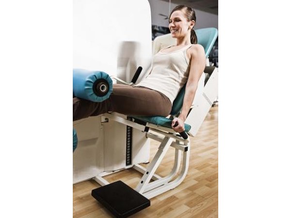 Woman doing leg curls