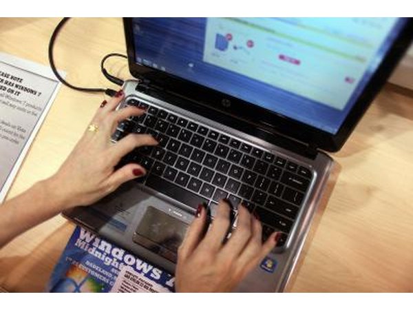Laptop with Microsoft Windows operating system