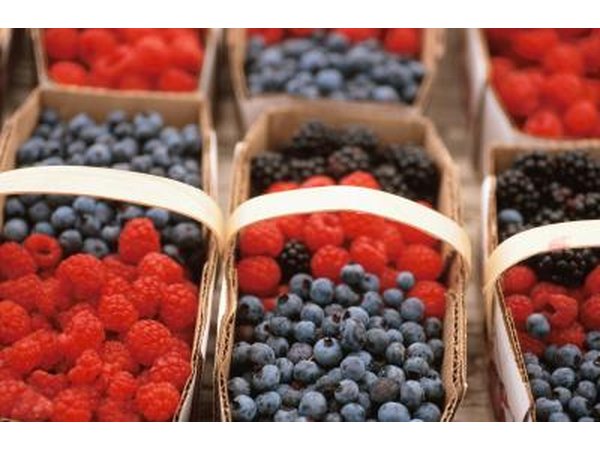 Berries for sale at a market.