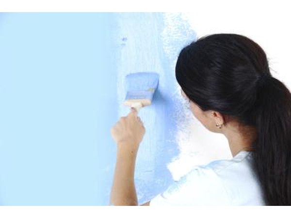 A blue wall.