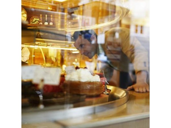 Man at dessert store