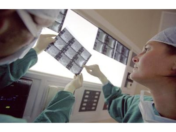 Doctor with x-rays.