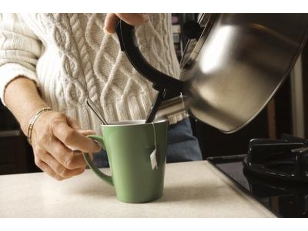 Man pouring hot water