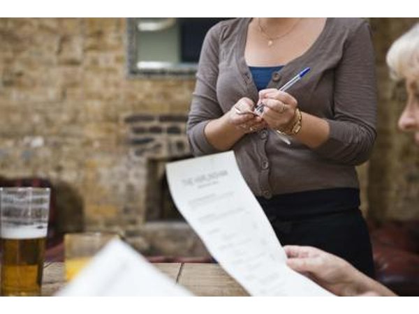 A customer places an order from the menu.