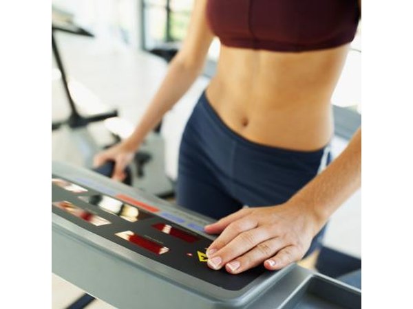 Woman on treadmill
