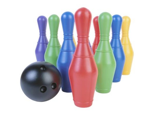 Plastic bowling set for indoor use.