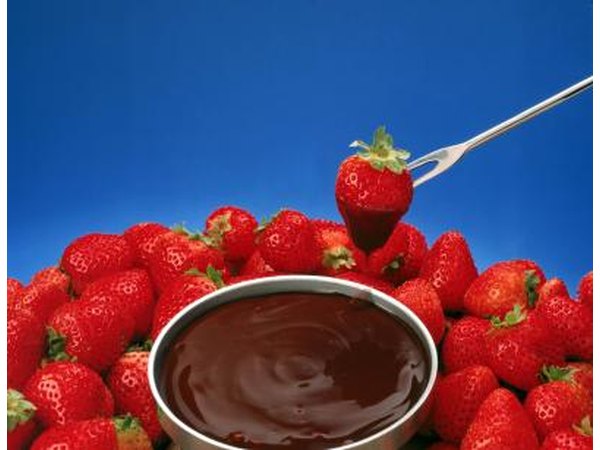 Strawberries are a common fruit to dip into chocolate