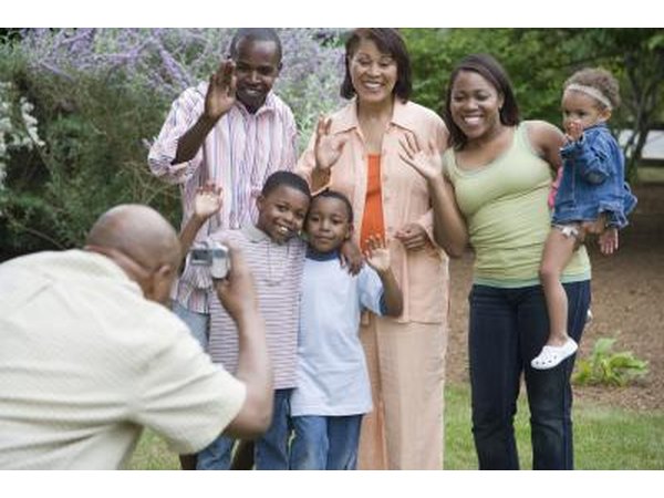 Family filming video