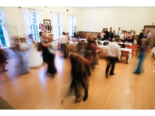 Wedding reception dancing.