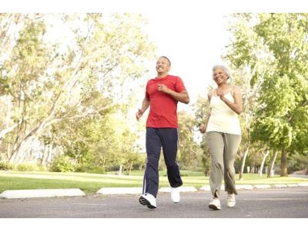 Practice deep breathing while walking or jogging.