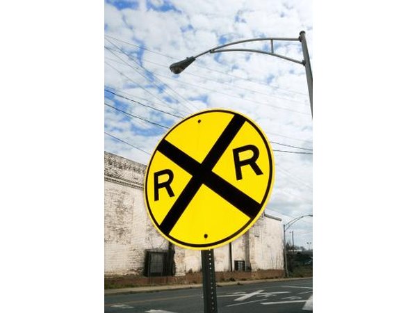 Round street sign