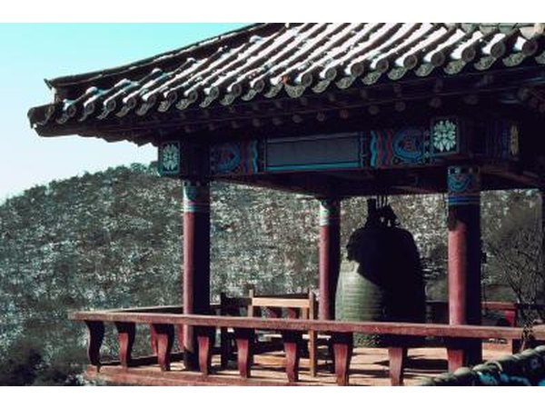 Red is a popular color in Asian-style pavilions.