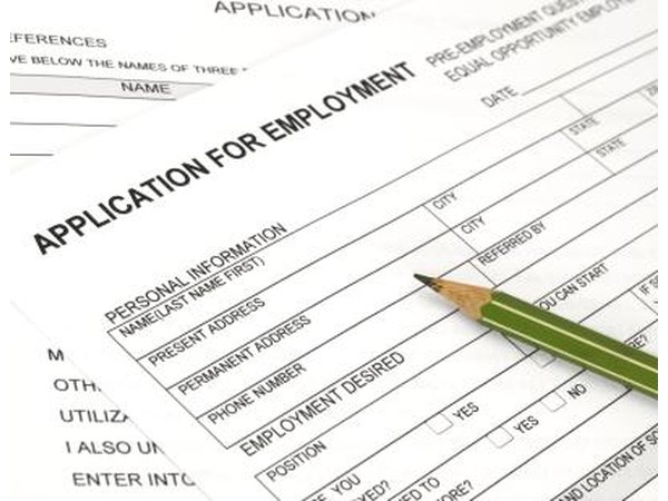 Employment application form