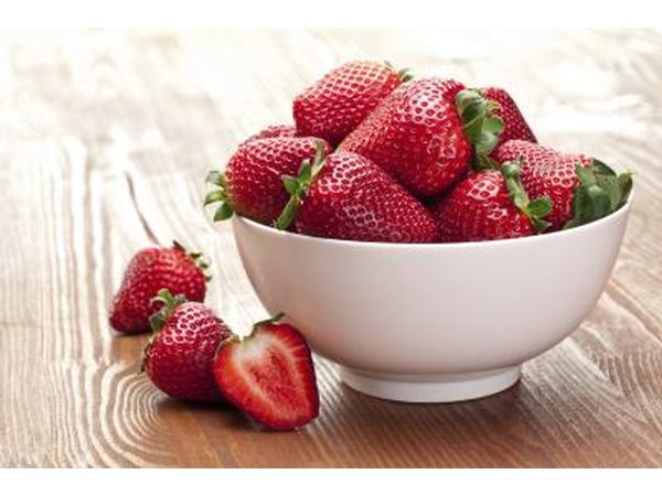 A bowl of fresh strawberries.