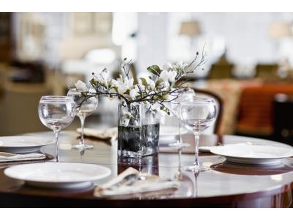 Centerpiece on dining table.
