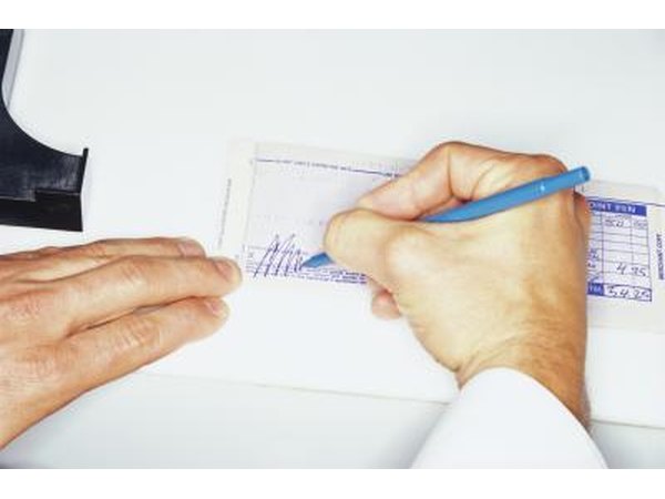 Signing deposit.