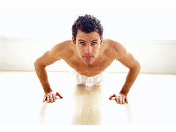 man doing push up in daylight