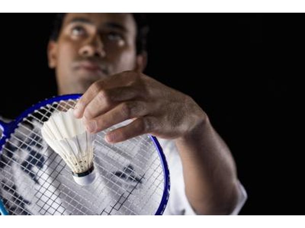 Serving in Badminton.