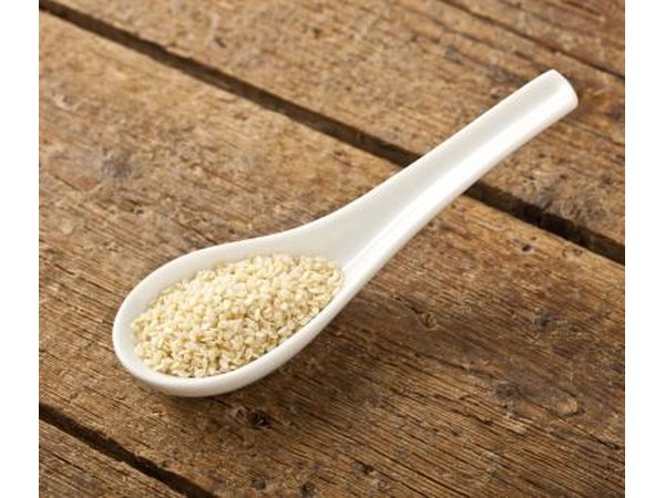 A spoonful of sesame seeds