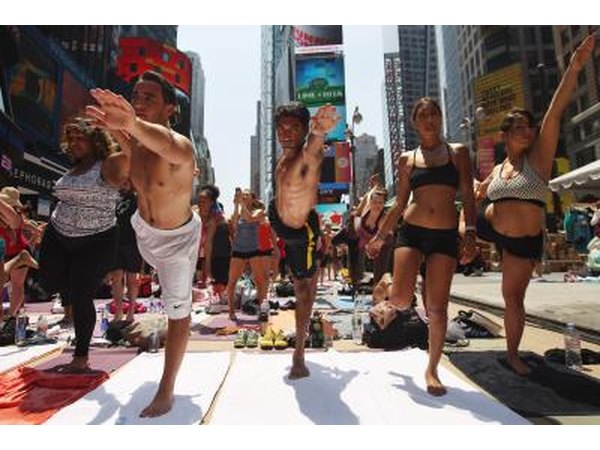 Outdoor yoga Bikram yoga class