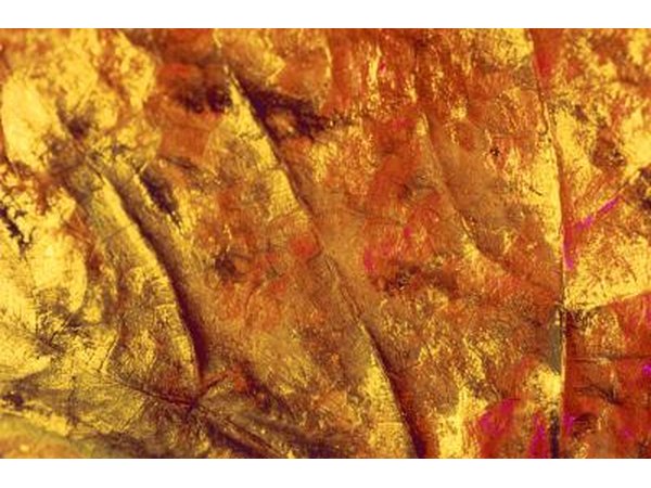 a sheet of edible gold leaf paper