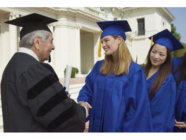 Women graduating from college