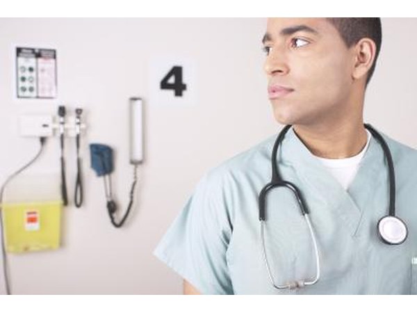Doctor in emergency room.