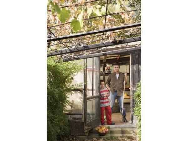 Greenhouse frames can vary from a small, hooped structures made out of plastic tubing to rigid wood or metal-framed buildings without central supporting pillars.