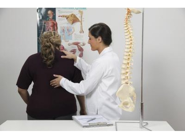 Examination of the spine.