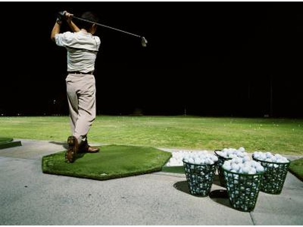 Driving range at night