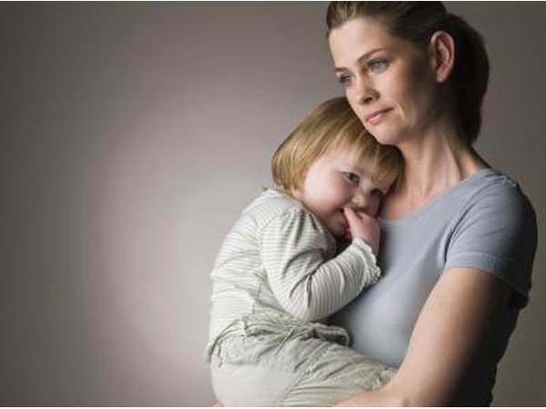 Single mother and child