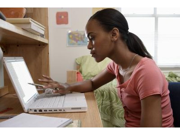 Young woman on laptop