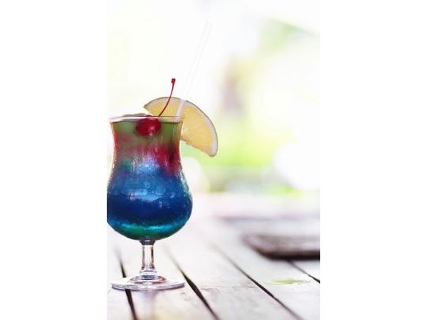 A garnished up Blue Hawaiian is almost too pretty to drink. Almost.