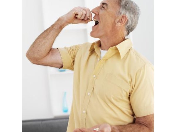 Man taking pill