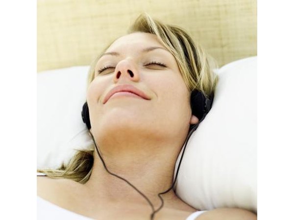 Listen to relaxing sounds.