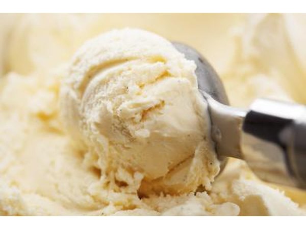 Scoop of vanilla ice cream