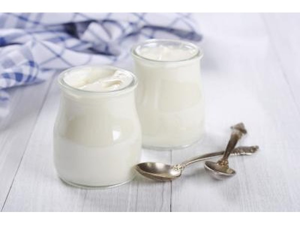 Feeding your dog yogurt periodically will help provide him essential nutrients.